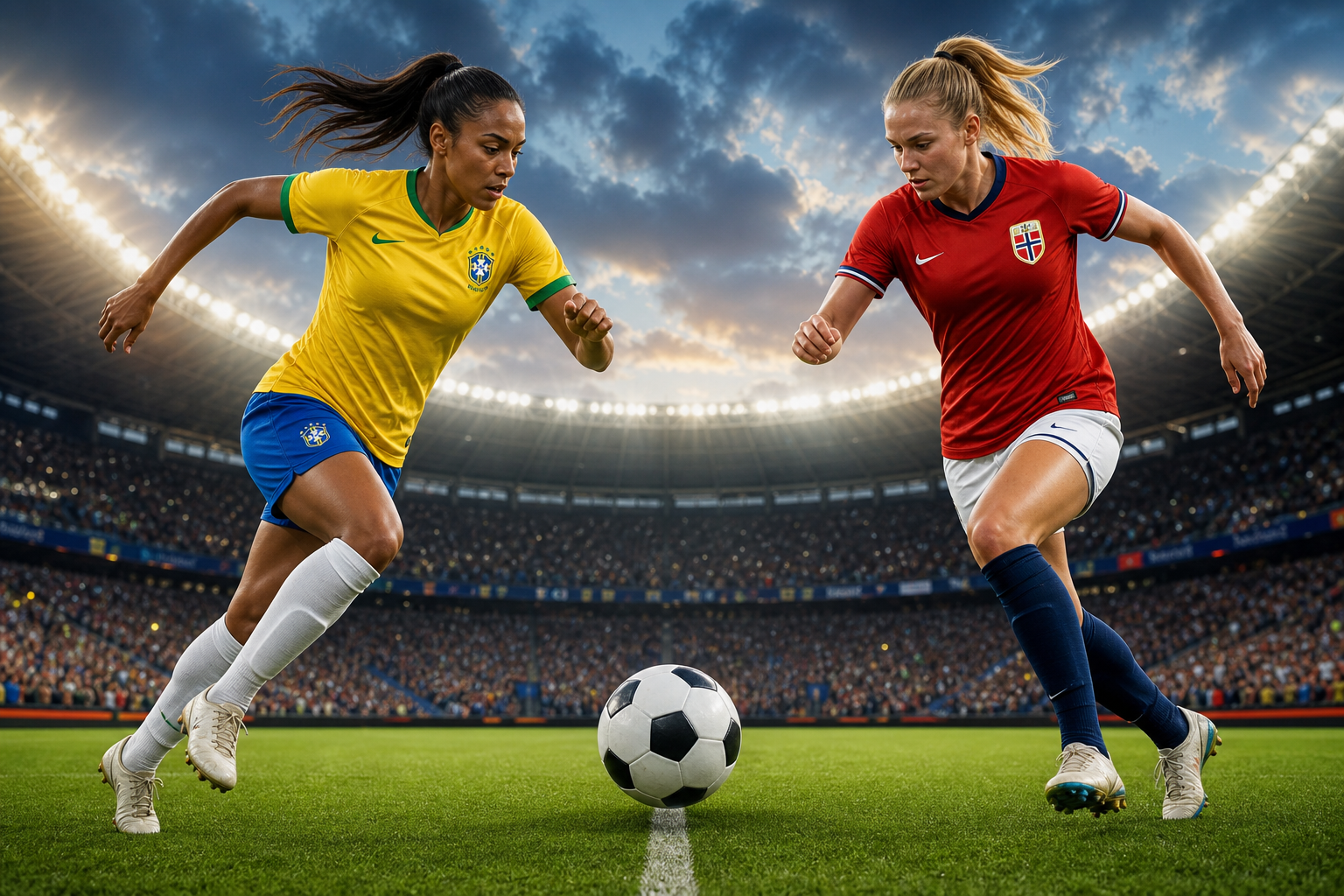 Brazil vs Na Uy 03:00 06/07 trong thực tế